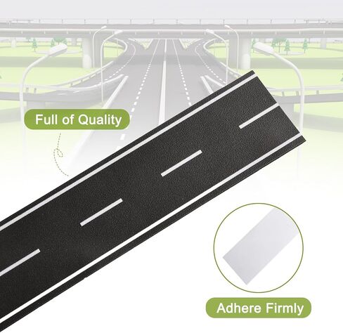 5 Pcs N Scale 1:160 Black Road Strips 40mm x 500mm, Self-Adhesive Model Railroad Scenery Tape, Flexible Trimable Asphalt Roads for Railway Layout, Diorama, & Race Track Decor in Kuwait