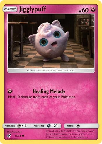 Pokémon - Jigglypuff 14/18 - Detective Pikachu - Foil - Single Card in Kuwait