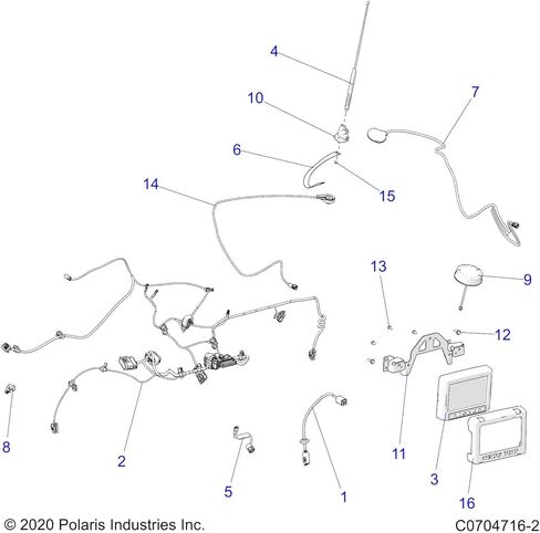 إطار قياس Polaris، 7 بوصة، أسود، جزء OEM الأصلي 5455574-070، الكمية 1 in Kuwait