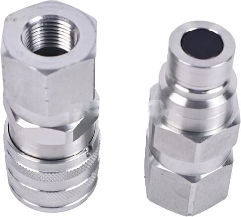 Flat Face Hydraulic Coupler Kit 7411975 7411976 Compatible with Bobcat Hydraulic Coupler in Kuwait