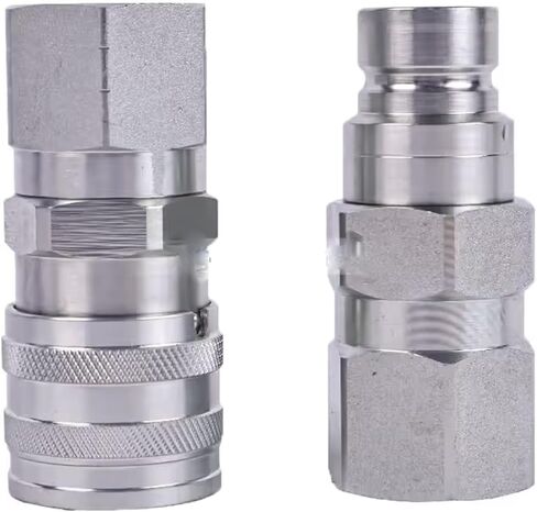 Flat Face Hydraulic Coupler Kit 7411975 7411976 Compatible with Bobcat Hydraulic Coupler in Kuwait