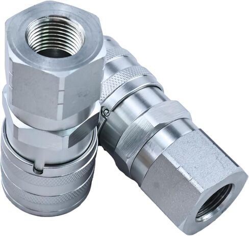 Flat Face Hydraulic Coupler Kit 7411975 7411976 Compatible with Bobcat Hydraulic Coupler in Kuwait