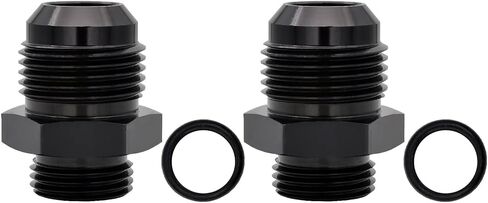 2 قطعة تركيبات ORB ذكر، MONOKING 10AN مضيئة إلى 8AN ORB تركيب ذكر مع محول حلقات O من الألومنيوم الأسود in Kuwait