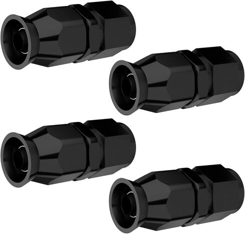 6AN Aluminum PTFE Hose 90 Degree Fittings-Black 2PCS in Kuwait