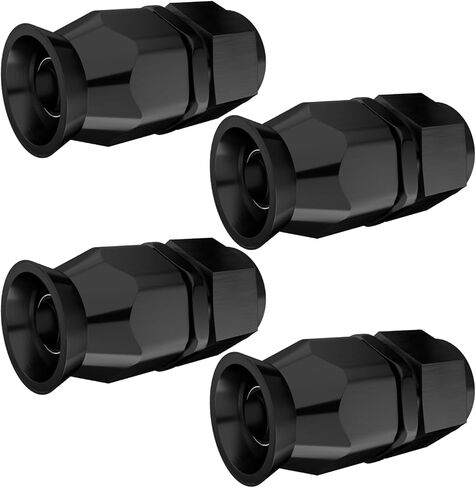 6AN Aluminum PTFE Hose 90 Degree Fittings-Black 2PCS in Kuwait