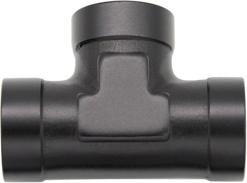KRD PERFORAMANCE Aluminum 3/8 NPT Female Pipe Tee Block 3 way T Equal Converter Fitting Adaptor Black in Kuwait