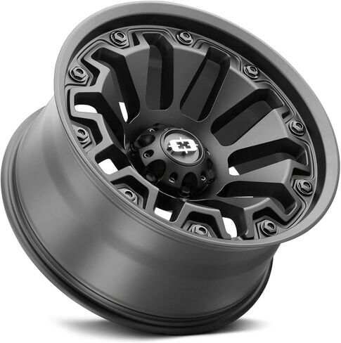 Vision 362 ARMOR Custom Wheel - 20x9, 12 Offset, 6x139.7 Bolt Pattern, 78.1mm Hub - Satin Black with Gray Bolts Rim in Kuwait