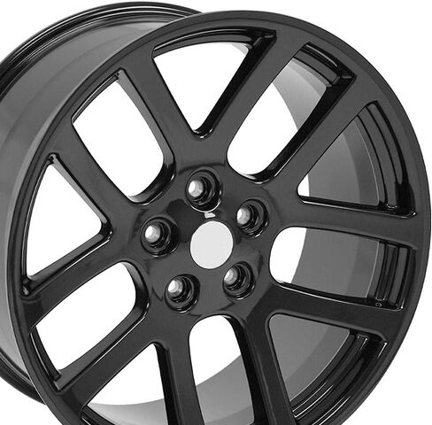 OE Wheels DG51 22 Inch Rim Fits Ram SRT Style 5x139.7 22x10 Gloss Black - Hollander 2223 (1) in Kuwait
