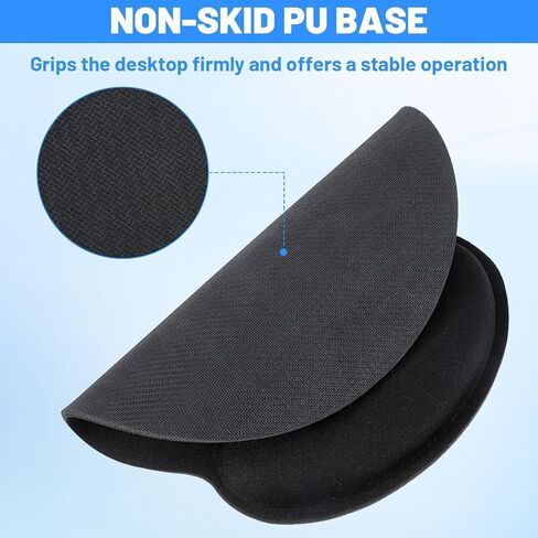 8 Pack Ergonomic Mouse Pad with Wrist Rest, Memory Foam Support & Non-Slip Base, Smooth Surface Computer Mouse Pads for Office, Gaming, Home Desk (Black) in Saudi Arabia