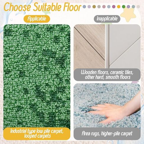 Sureio 48 Pcs Star Spots for Carpet Decor, 4" Rug Star Shape Marker Dots for Carpet, Floor Spots, Supplies for Teachers, Stars Indoor Floor Decoration, 12 Colors in Kuwait