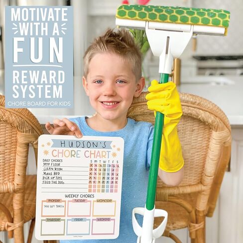 Hadley Designs Magnetic Chore Chart for Kids Multiple Kids – Dry Erase Chores Chart for Adults and Teens, Responsibility Task List for Family, Fridge Task Board Tracker at Home, Muted Chore Board in Kuwait