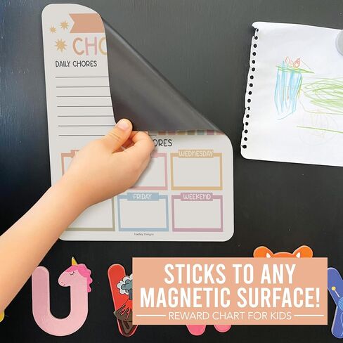 Hadley Designs Magnetic Chore Chart for Kids Multiple Kids – Dry Erase Chores Chart for Adults and Teens, Responsibility Task List for Family, Fridge Task Board Tracker at Home, Muted Chore Board in Kuwait