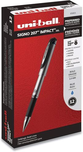 207 Impact Roller Ball Stick Gel Pen, Blue Ink, Bold in Kuwait