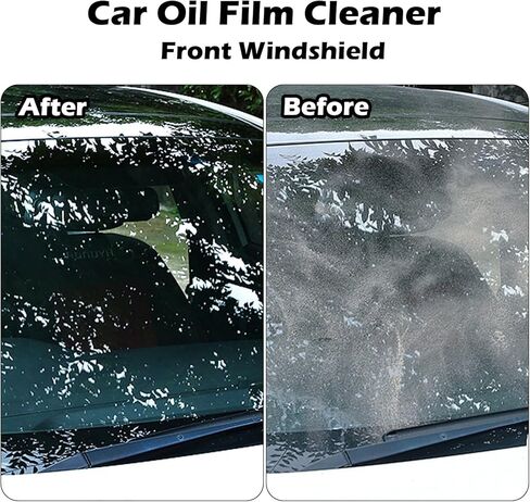 2PCS Glass Emulsion Cleaner, Car Oil Film Cleaner, Powerful Oil Film Cleaning Remover for Automotive Windshield, Glass Emulsion, Crystal Clear View, Improves Visibility & Safe Driving in Kuwait