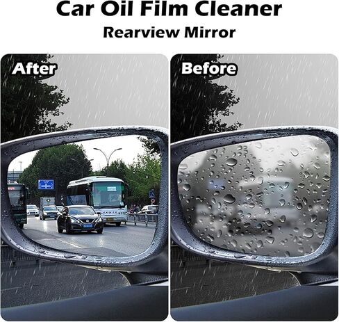2PCS Glass Emulsion Cleaner, Car Oil Film Cleaner, Powerful Oil Film Cleaning Remover for Automotive Windshield, Glass Emulsion, Crystal Clear View, Improves Visibility & Safe Driving in Kuwait