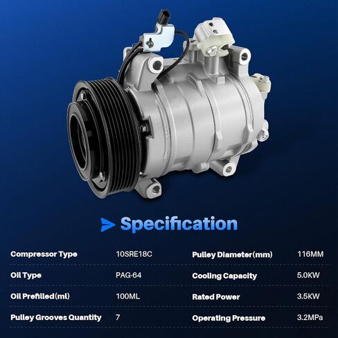 CO29137C AC Compressor Fit for Honda for Accord L4 2.4L 2013-2017 Replace 198303 5513126 6513126 197303 388105A2A01 2014 2015 2016 in Kuwait