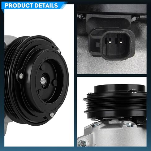 ضاغط مكيف هواء TadaMark A/C مع قابض مناسب لسيارة Ford Escape 2013-2016 L4 2.0L (شاحن توربيني فقط)؛ يصلح لينكولن MKC 2015-2016 L4 2.0L 2.3L in Kuwait