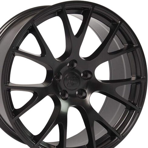OE Wheels DG15 22 Inch Rim Fits Hellcat Style 5x115 22x9 Satin Black - Hollander 2528 (1) in Kuwait