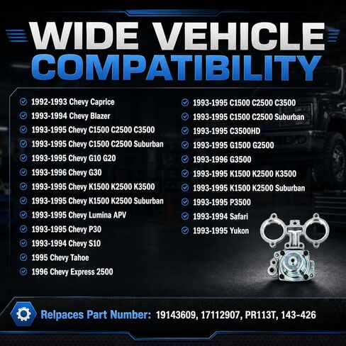 17112907 Fuel Injection Pressure Regulator Set Compatible with 1993-1996 Chevy Blazer Express 2500 C1500 C2500 C3500 K1500 K2500 K3500 Suburban Tahoe Yukon C1500 C2500 C3500 Safari Replace 19143609 in Saudi Arabia