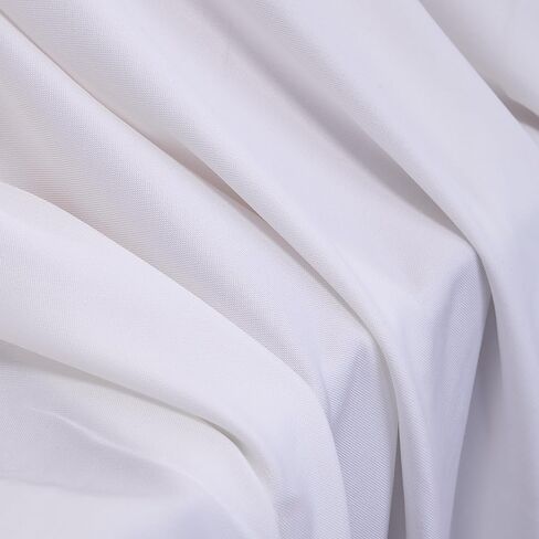 68" Wide Four-Way Stretch Spandex Polyester Fabric By The Yard Medium Weight Soft & Breathable & Drapable Broadcloth for Apparel, Accessories,Decorations & DIY Crafts (White, 68" x 2 Yards) in Saudi Arabia