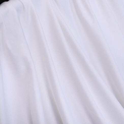 68" Wide Four-Way Stretch Spandex Polyester Fabric By The Yard Medium Weight Soft & Breathable & Drapable Broadcloth for Apparel, Accessories,Decorations & DIY Crafts (White, 68" x 2 Yards) in Saudi Arabia