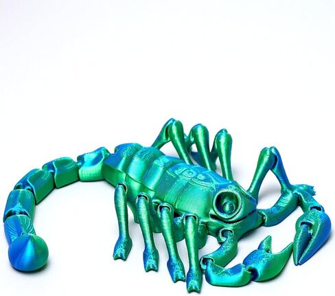 3D Printed Scorpion Model,Flexible Realistic Articulated Animal Fidget Toys,Mystery Figurines Gifts for Easter,Executive Desk Funny Décor and Festival Collectible,Easter Basket Stuffers (GB) in Saudi Arabia