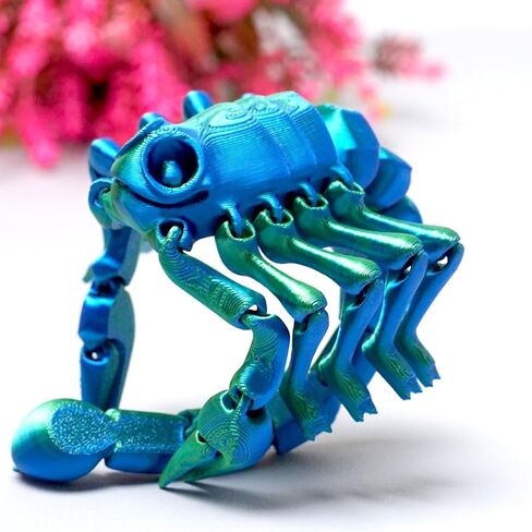 3D Printed Scorpion Model,Flexible Realistic Articulated Animal Fidget Toys,Mystery Figurines Gifts for Easter,Executive Desk Funny Décor and Festival Collectible,Easter Basket Stuffers (GB) in Saudi Arabia