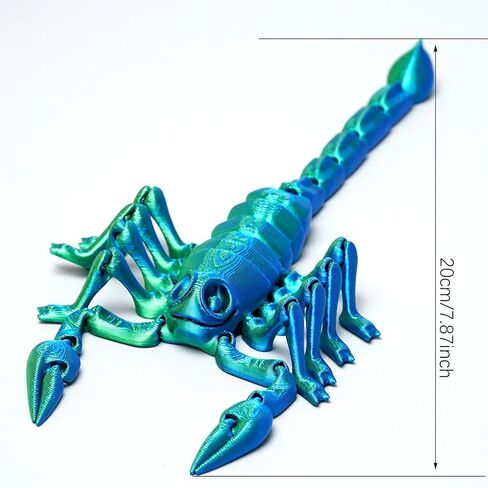3D Printed Scorpion Model,Flexible Realistic Articulated Animal Fidget Toys,Mystery Figurines Gifts for Easter,Executive Desk Funny Décor and Festival Collectible,Easter Basket Stuffers (GB) in Saudi Arabia