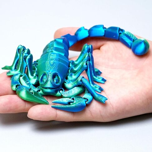 3D Printed Scorpion Model,Flexible Realistic Articulated Animal Fidget Toys,Mystery Figurines Gifts for Easter,Executive Desk Funny Décor and Festival Collectible,Easter Basket Stuffers (GB) in Saudi Arabia