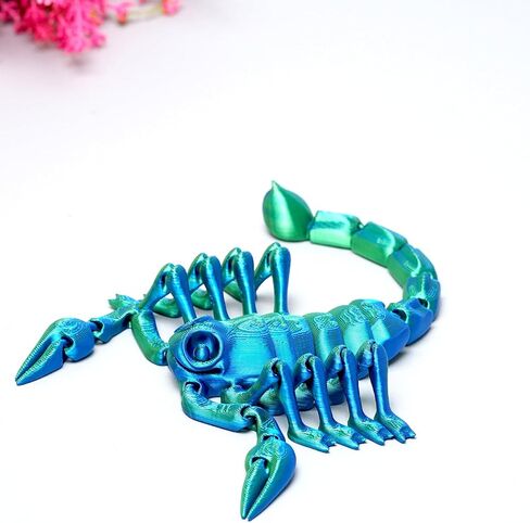 3D Printed Scorpion Model,Flexible Realistic Articulated Animal Fidget Toys,Mystery Figurines Gifts for Easter,Executive Desk Funny Décor and Festival Collectible,Easter Basket Stuffers (GB) in Saudi Arabia
