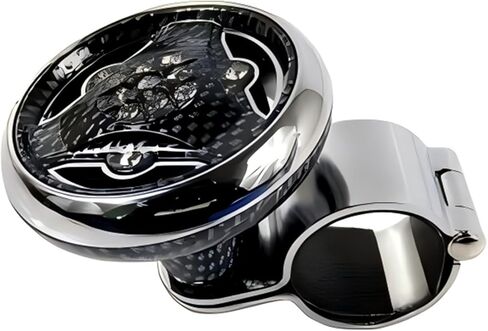 1 PC Steering Wheel Knob, Smooth Steel Ball Bearing Power Ball with Rhinestones, One-Hand Assist Spinner for Easy Steering Control, Universal for Most Cars, Trucks, SUVs (Carbon Fiber Black) in Kuwait