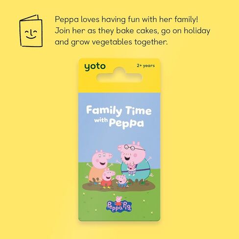 Yoto Peppa Pig: Family Time with Peppa - Kids Audio Card for Use with Player & Mini All–in–1 Audio Player, Educational & Screen–Free Listening with Fun Playtime, Bedtime & Travel Stories, Ages 2-5 in Kuwait