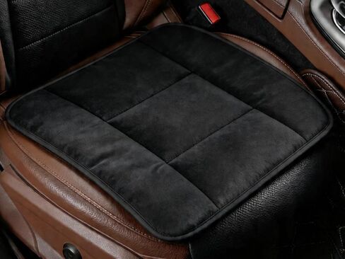 Car Plush Seat Cushion, Soft Comfort Driver Seat Cover, Universal Fit for Cars SUVs Trucks, Pressure Relief Pad for Long Driving, Non-Slip in Kuwait