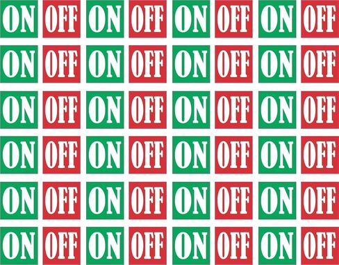 StickerTalk Green and Red On and Off Vinyl Sticker Sheet, 0.5 inches by 0.5 inches in Saudi Arabia