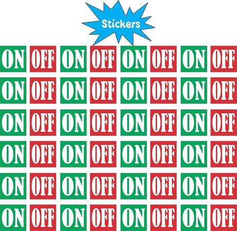 StickerTalk Green and Red On and Off Vinyl Sticker Sheet, 0.5 inches by 0.5 inches in Saudi Arabia