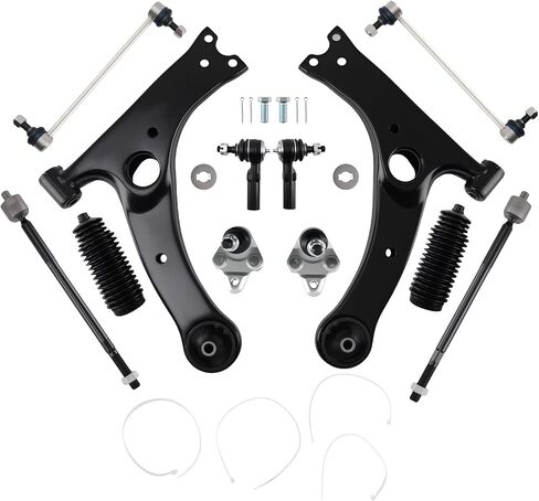 maXpeedingrods 12Pcs Front Suspension Kit for Toyota Corolla 2009-2013 Toyota Matrix 2009-2013, Front Lower Control Arm with Ball Joint, Sway Bar End Link, Outer & Inner Tie Rod, Boots in Kuwait