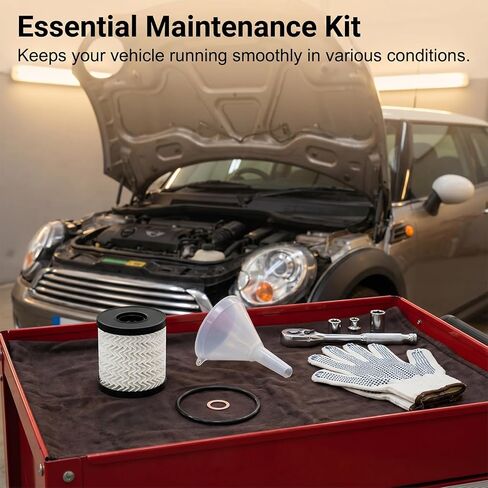 طقم فلتر زيت المحرك Hoypeyfiy 11427622446 بديل لسيارات BMW Mini Cooper Clubman Countryman Cabrio Coupe Hardtop Paceman Roadster R55 R56 R57 R58 R59 R60 R61 in Kuwait