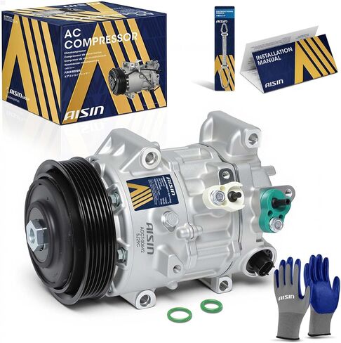 AISIN AFTERMARKET ACCT-00642 ضاغط مكيف الهواء - متوافق مع Toyota Camry 2018-2023، RAV4 2013-2023، Highlander 2014-2019، Avalon 2021، Lexus RX350 2023، NX200t 2015-2017 in Kuwait