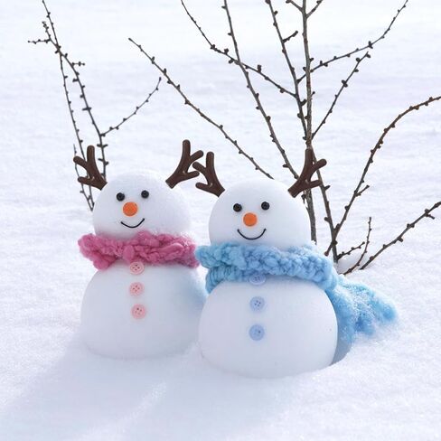 ARTIBETTER 100PCS Plastic Snowman Hand Mini Reindeer Elk Antler Deer Horn Branch Christmas Snowman Making Hand Making Accessories for DIY Craft in Saudi Arabia
