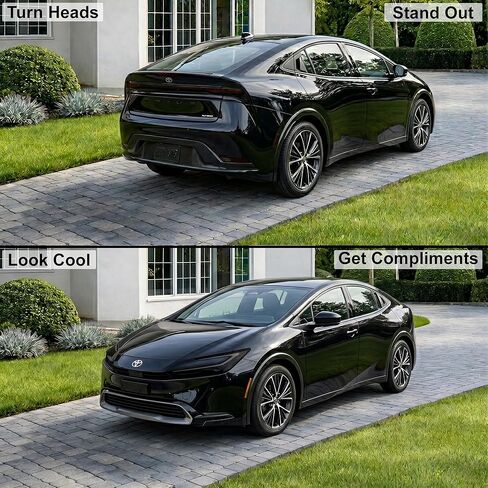 مجموعة تلوين المصابيح الأمامية الكاملة من BOGAR TECH DESIGNS متوافقة مع Toyota Prius 2023-2026، دخان داكن in Kuwait