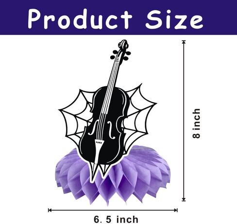 8Pcs Wednesday Honeycomb Table Centerpieces, Wednesday Birthday Party Supplies Table Decorations for Kids Birthday Decorations in Saudi Arabia