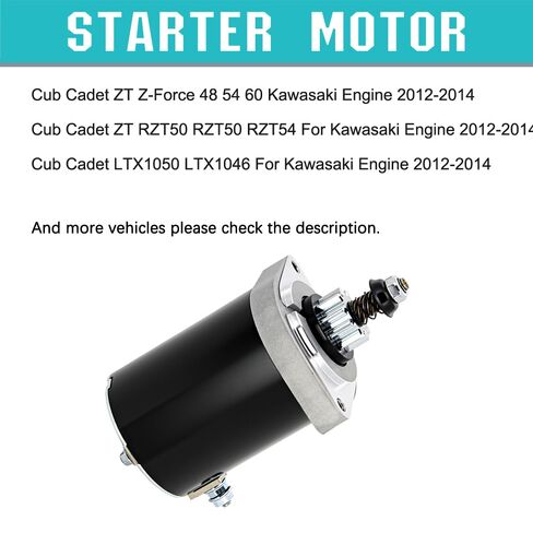 21163-0749 21163-0711 Kawasaki Starter Replacement for FR691V FR730V FH491V FS481V FS541V FS600V FS604V OE 21163-7024 21163-0727 21163-7034 Cub Cadet Z-Force 48 54 60 RZT54 RZT50 RZT46 LTX1050 LTX1046 in Kuwait