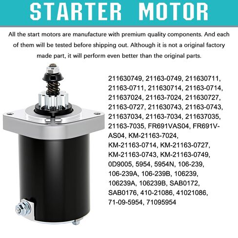 21163-0749 21163-0711 Kawasaki Starter Replacement for FR691V FR730V FH491V FS481V FS541V FS600V FS604V OE 21163-7024 21163-0727 21163-7034 Cub Cadet Z-Force 48 54 60 RZT54 RZT50 RZT46 LTX1050 LTX1046 in Kuwait