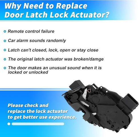 Front Left Power Door Lock Latch Actuator for Land Rover Discovery MK3 MK4 Freelander Range Rover Evoque Sport No.6W8A21813GD/FQJ500470/LR011277 Door Lock Actuator Assembly Motor in Kuwait