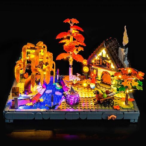 مصباح LED BrickBling متوافق مع حديقة Lego الخريفية الريفية، مجموعة إضاءة إبداعية متوافقة مع Lego 11372-No Bricks (إضاءة إصدار RC) in Kuwait