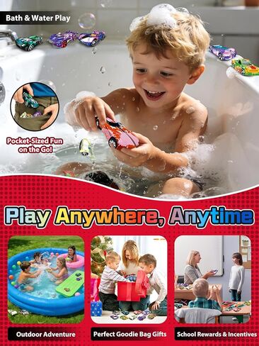 9 Pcs Color Changing Cars Toys Bath Toys for Kids Ages 3-5 4-8, Die-Cast Toy Cars Water Toys for Boys Girls, Easter Basket Stuffers Egg Fillers Birthday Gifts for Kids Pool Toys in Saudi Arabia