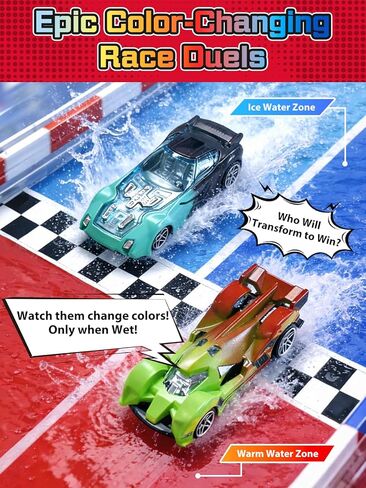 9 Pcs Color Changing Cars Toys Bath Toys for Kids Ages 3-5 4-8, Die-Cast Toy Cars Water Toys for Boys Girls, Easter Basket Stuffers Egg Fillers Birthday Gifts for Kids Pool Toys in Saudi Arabia