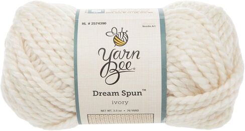 Yarn Bee Bulky Yarn for Crocheting & Knitting – Soft Yarn Skein – 76 Yards of 80% Acrylic & 20% Superwash Wool Yarn for Crocheting Blankets, Hats, & More – DIY Handcrafting Accessories in Saudi Arabia