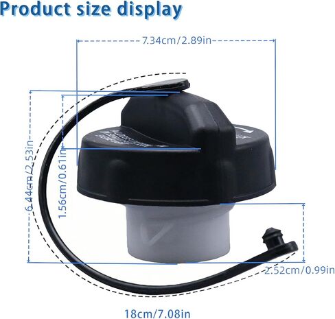 Gas Cap Fuel Tank Cap 52030377AB Compatible With 2000-2019 Dodge Ram 1500 2500 3500 Charger Challenger Dart Durango Journey Nitro Grand Caravan Caliber Dakota/Chrysler 200 300 Town Country Aspen in Saudi Arabia
