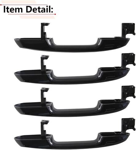 RLB-HILON 1Set Exterior Door Handle Compatible with Toyota RAV4 2017-2023, for Rav4 Prime 2021 2022 2023 2024, for Highlander 2020-2024, Black Color in Kuwait
